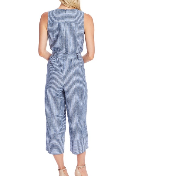 Vince Camuto Striped Sleeveless Jumpsuit NWT - Picture 2 of 3